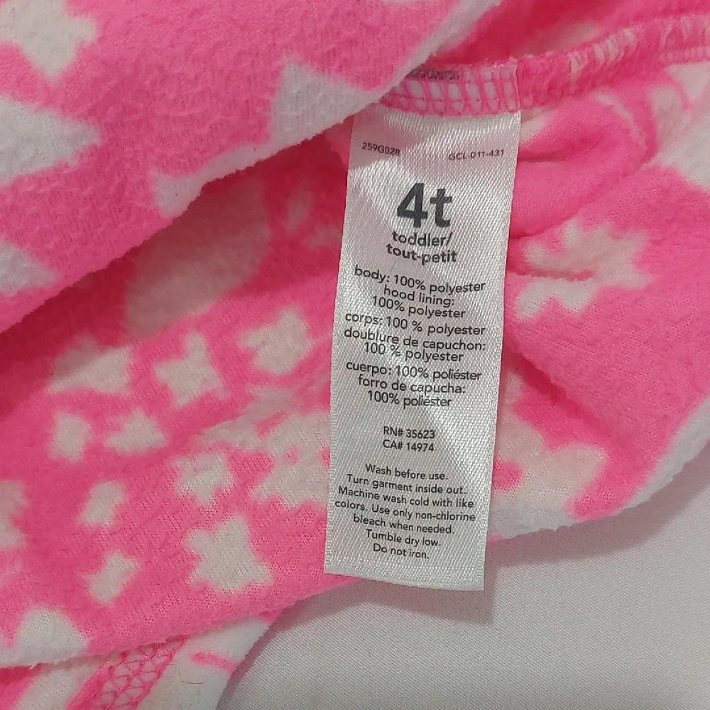 Carter's Bright Pink and White Floral Jacket.Fleece